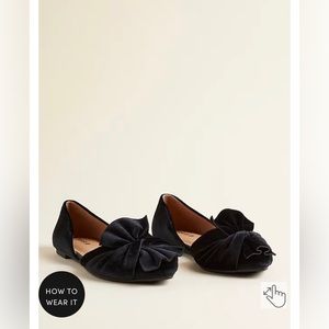 Torrid Black Velvet Flats with Bow